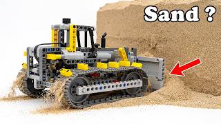 Testing LEGO Bulldozer Pushes Through Sand Wall | Smart Lego