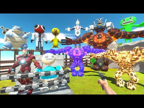 Hunting Dinosaurs and Fights Lava Golem Evolution in Jurassic Park - Animal Revolt Battle Simulator