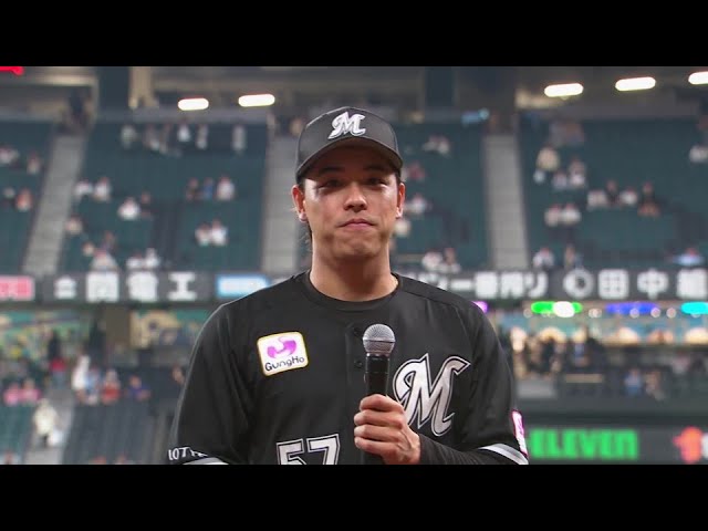 マリーンズ・小川龍成選手ヒーローインタビュー 7月4日 北海道日本ハムファイターズ 対 千葉ロッテマリーンズ