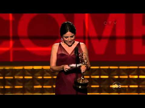Julia Louis Dreyfus wins an Emmy Award for Veep 2012