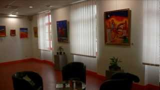 preview picture of video 'Exposition de Marie-France BUSSET OFFICE DE TOURISME VARENNES SUR ALLIER MAI 2012.wmv'