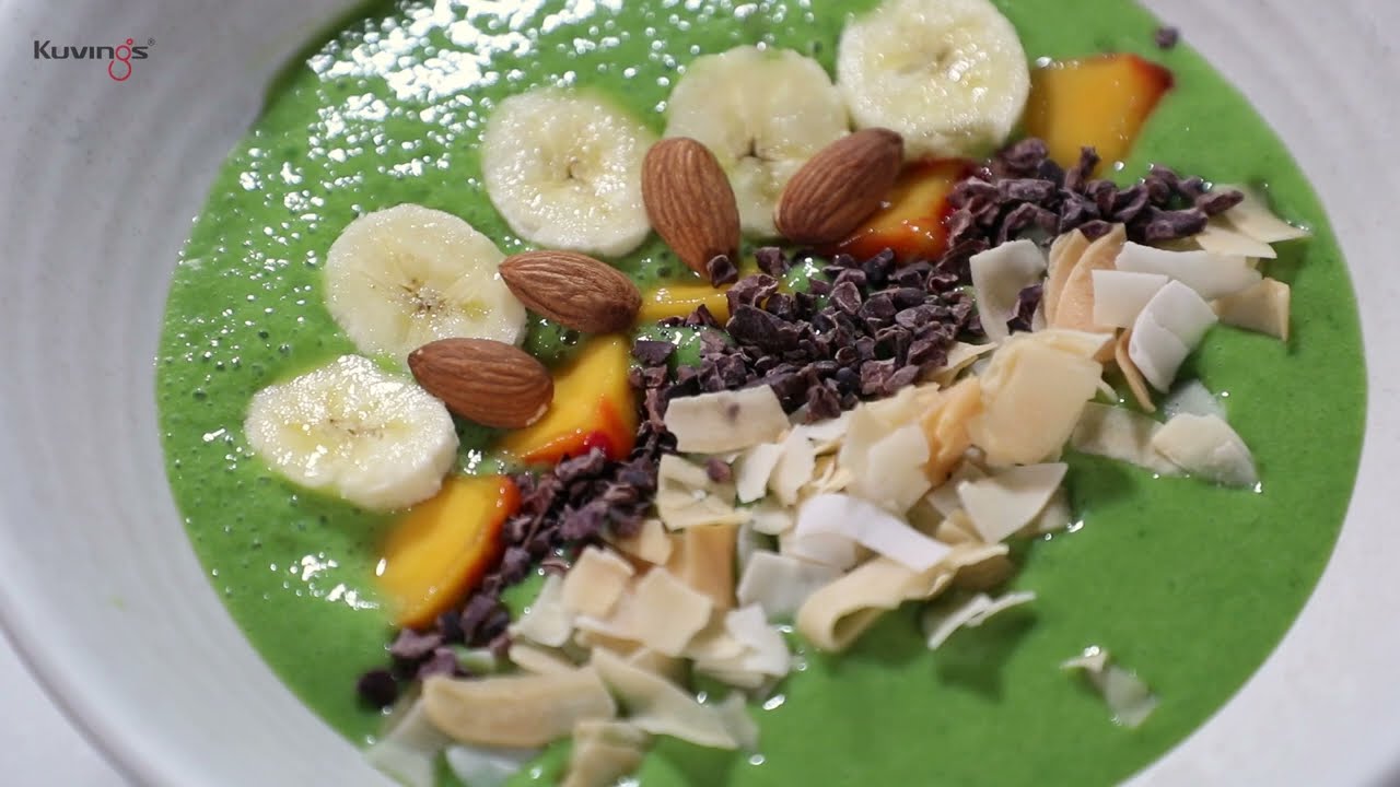 RECIPE "Sinh tố xoài chuối và cải xoăn" cùng máy ép chậm 3 trong 1 hiệu Kuvings NS-321CBM2 [B3000]