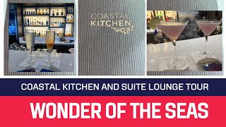 WONDER OF THE SEAS: EXCLUSIVE Coastal Kitchen & Suite Lounge Tour (Sample Menus & FOOD Items!) 4K