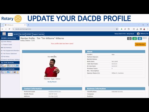 How To Update Your Dacdb Profile