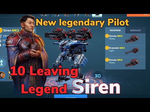 Siren New Legendary Pilot Jan Lee | War Robots Gameplay