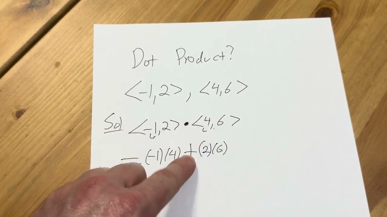 Dot Product of Two Vectors Tutorial in 69 Seconds