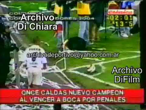 Once Caldas nuevo campeon Copa Libertadores al vencer a Boca por penales 2004 V-10500 DiFilm