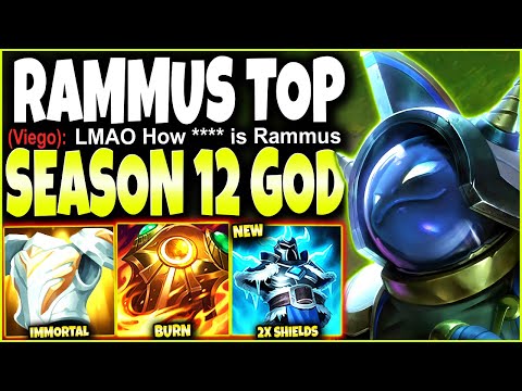 New Season 12 Rammus Build MOST OP GODLIKE COMEBACK CARRY 🔥 LoL Top Rammus Preseason 2022 Gameplay