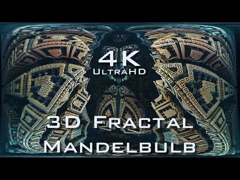 4K Descent into Fractal Core - Light - Mandelbulb 3D fractal UltraHD 2160p