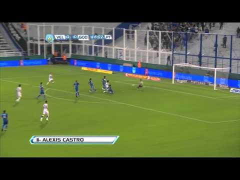 Gol de Castro. Vélez 0 - Godoy Cruz 1. Torneo Inicial 2012. Fecha 14. Fútbol Para Todos.