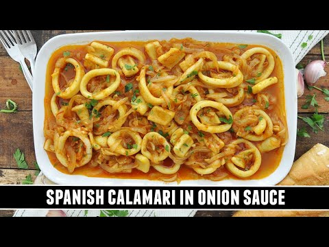 "Better than Fried Calamari" Spanish Calamari in Onion Sauce