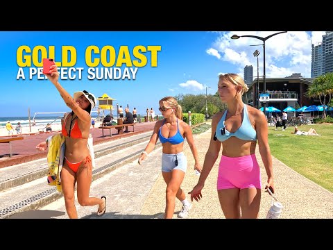 Gold Coast Australia - A Perfect Sunday - Surfers Paradise to Burleigh Heads - Walks & Rides 4K UHD