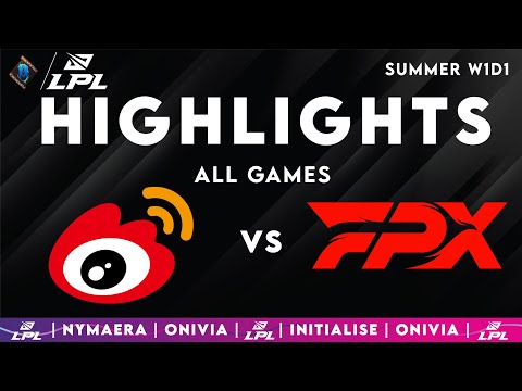 WBG vs FPX ALL GAMES Highlights — LPL Summer Split 2025 — Weibo Gaming vs FunPlus Phoenix by Onivia