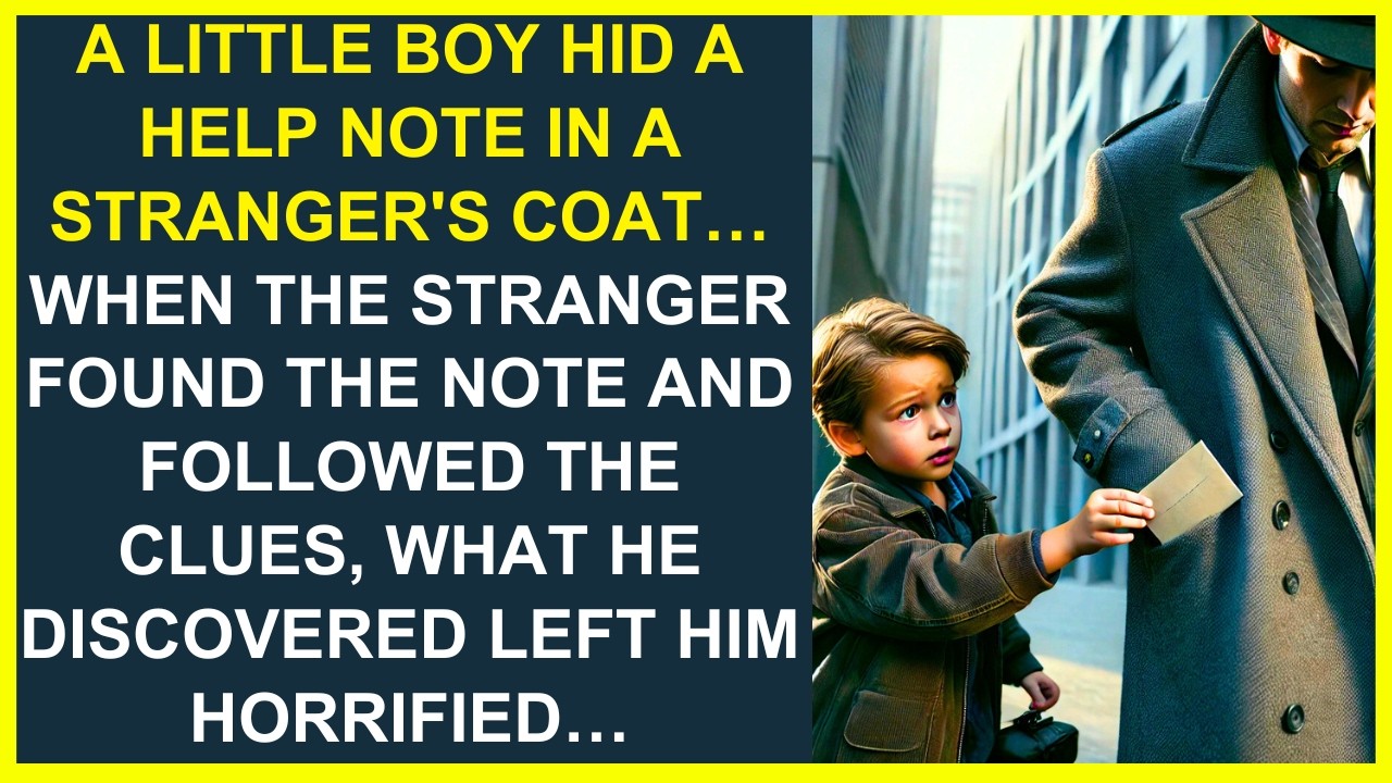 A LITTLE BOY HID A HELP NOTE IN A STRANGER'S POCKET... WHEN THE MAN FOUND THE NOTE AND...