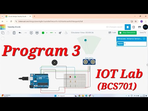 IoT Lab Experiment 3 | Intrusion Detection System using Ultrasonic & Sound Sensor | VTU 7th Sem