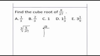 Cube Root of fraction