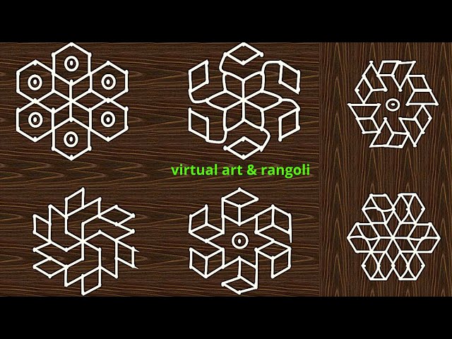 Muggulu rangoli deisgn for beginners by virtual art
