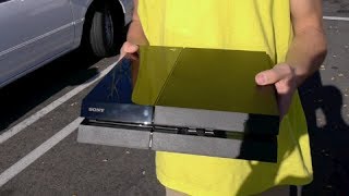 Smashing a Brand New Playstation 4 Outside Gamestop