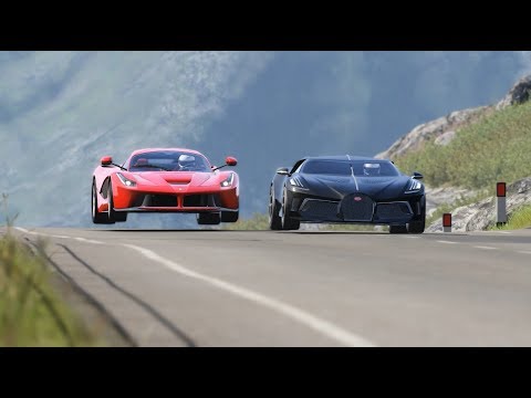 Bugatti La Voiture Noire vs Ferrari LaFerrari at Highlands