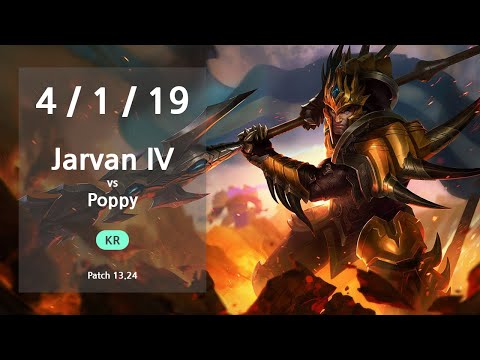 Jarvan IV Jungle vs Poppy - KR Master Patch 13.24