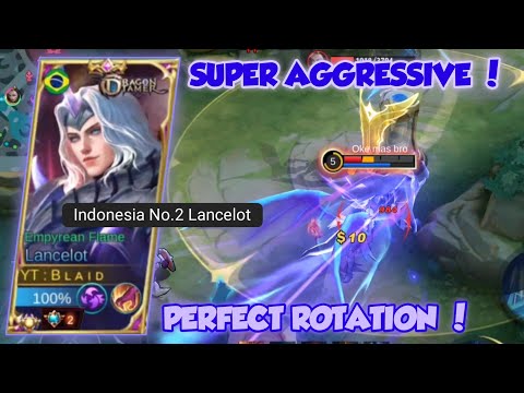 LANCELOT AGGRESSIVE + FASTHAND COMBO ! + PERFECT ROTATION ! TOP GLOBAL LANCELOT - MLBB