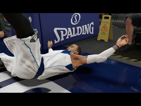 Monta Ellis Gets DECKED! NBA Playoffs Game 3 WCQF - NBA 2K15 My Career