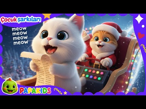 Noel Baba Kedi Kızağı – Wheels on the Bus Yılbaşı Versiyonu Çocuk şarkısı