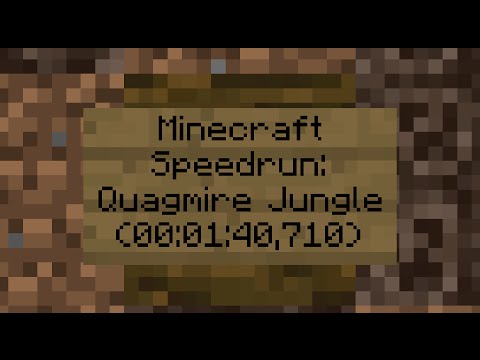 Minecraft Speedrun: Quagmire Jungle (00:01:40,710) [World Record]