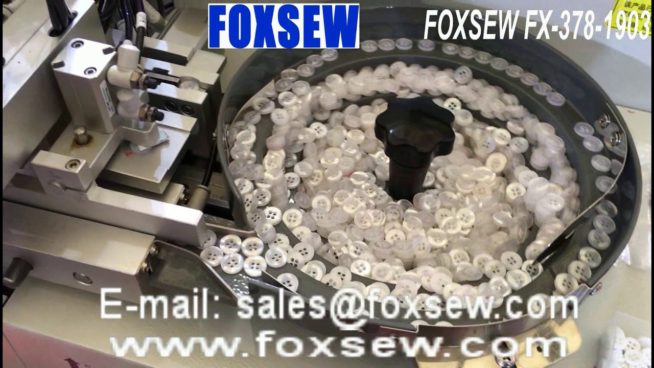 Automatic Button Attaching Machine with Auto Feeder