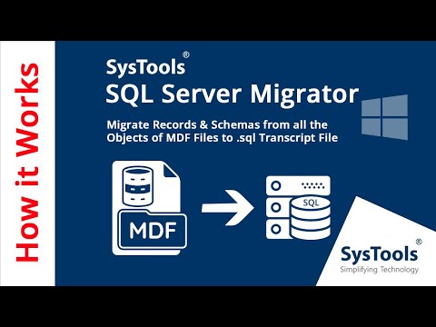 Copy MDF Files into Offline SQL Server Scripts Files | Move MDF to SQL Server | SysTools Software