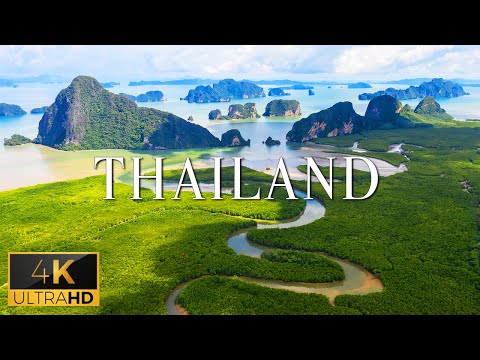 FLYING OVER THAILAND (4K UHD) - Soft Piano Music With Spectacular Natural Landscape For Relaxation