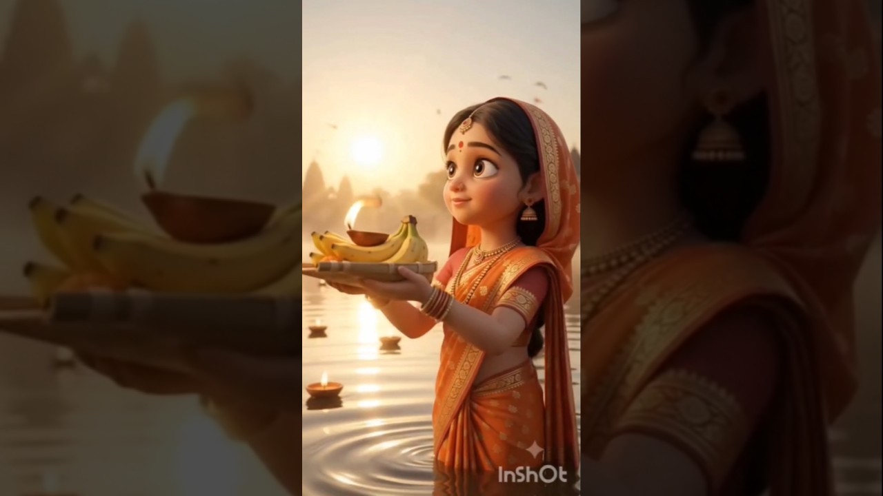🙏 छोटी बच्ची की प्यारी भक्ति ❤️ | दिवाली की दिव्य पूजा 🪔✨ #Shorts #chhathpuja