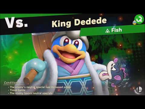 Super Smash Bros Ultimate vs King Dedede (Unlocks: Fish) World of Light - Adventure Mode