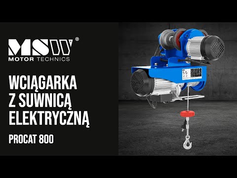 Video - Wciągarka elektryczna z suwnicą - 800 kg