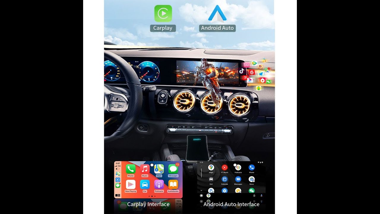 Wireless Carplay Connection Phone Method Android Auto Radio Car Stereo Head Unit TS10 7862 TS18 8581