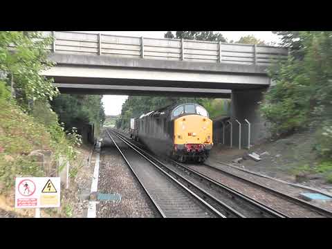 (HD) DRS 37603 + 37610 pass West Malling working 6M95 - 10/8/11