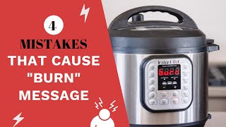 here's what you should do if you get Instant Pot BURN message...
