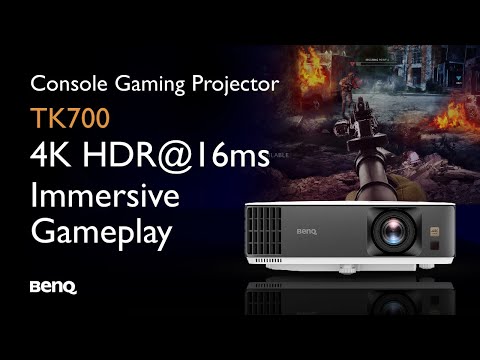 BenQ TK700 Žaidimų projektorius su tikrąja 4K skiriamąja geba, HDR technologija ir 16 ms įvesties delsa atskleidžia tamsias scenas video