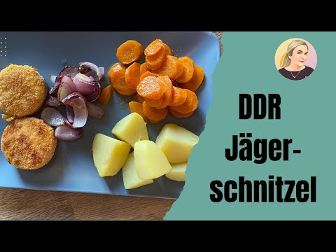 DDR Jägerschnitzel mit Omas Buttermöhren, schnell gemacht