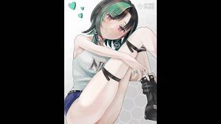 輪堂千速イラストタイムラプス2 #イラスト #art #イラストメイキング #タイムラプス #hololive  #illustration  #輪堂千速