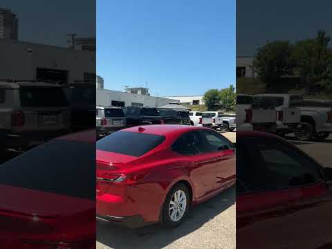2025 Toyota Camry SE CVT in Red for sale at Forbes Waterloo Toyota in Waterloo, ON