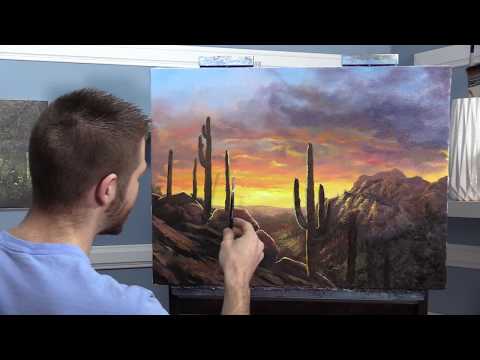 Rocky Desert Sunset | Paint with Kevin ®