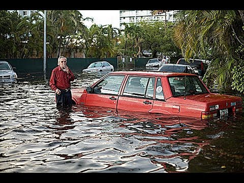 RAW Hurricane IRMA Storm Surge Miami Florida Flooded Streets Breaking News September 2017 Video