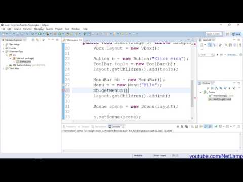 JavaFX [100] - MenuBar (Deutsch)