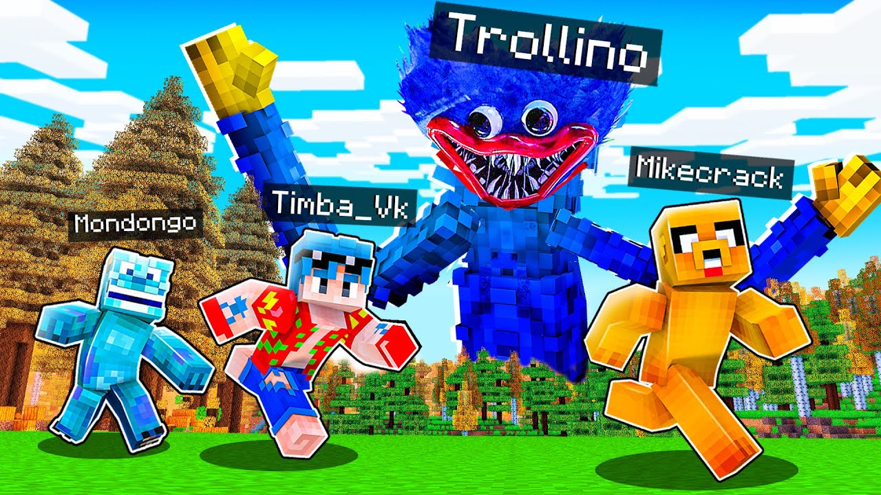 Me CONVIERTO en HUGGY WUGGY en MINECRAFT 😂 EL ESCONDITE con LOS COMPAS