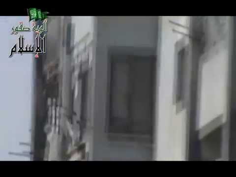 استهداف قوات النظام بعدد من أنواع الرشاشات الثقيلة والمدفعية من قبل ألوية صقور الإسلام في جبهة حي العامرية في حلب