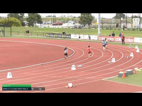 Mixed U14 4x100m Timed Final 6: 2021 Commonwealth Bank State Relays Championships // LAVicTV