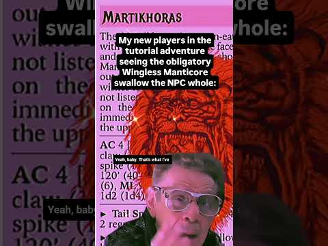 friendly reminder: Manticores don't have wings. #dnd #ttrpg #rpg #manticore #manticoremememonday