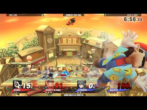 Ultra WBB #130 | 6WX & Uno vs Beast & Juice - Winners Semi-Final - Super Smash Bros. for Wii U