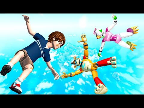 FNAF 9 Security Breach: Ragdoll Jumps & Falls - [GMOD] ep.137